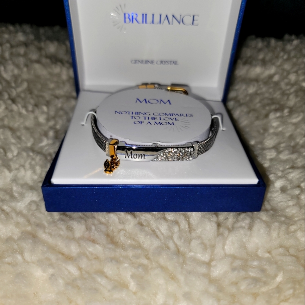 Brilliance Charm Bracelet MOM Silver